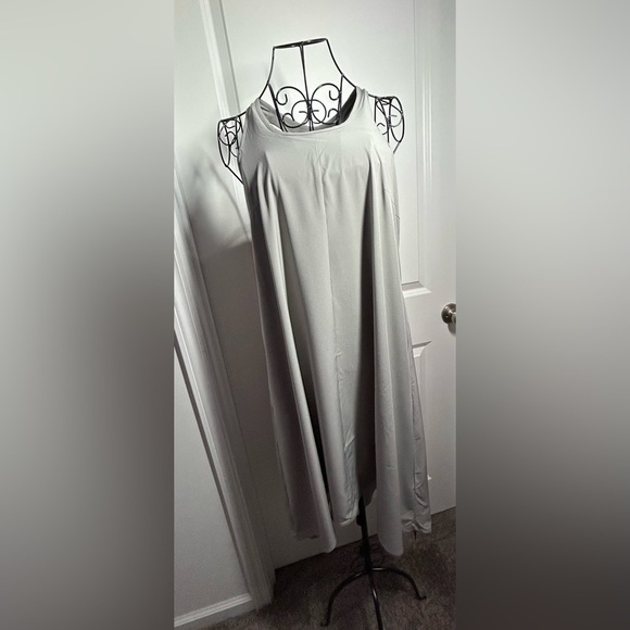 Halara Breezeful Backless Racerback Slide Pocket High Low Midi Quick Dry Dress - Picture 2 of 5